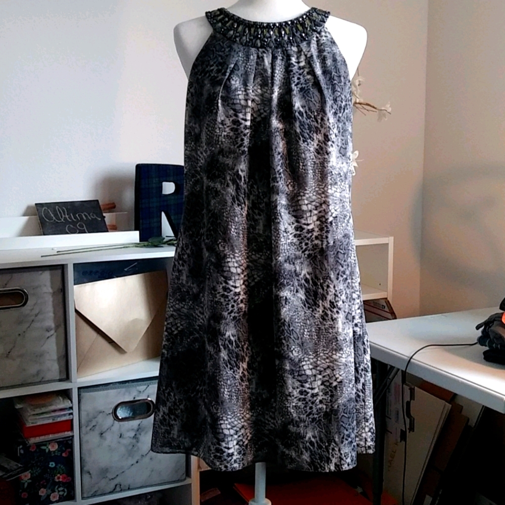 White House Black Market jeweled snake dress